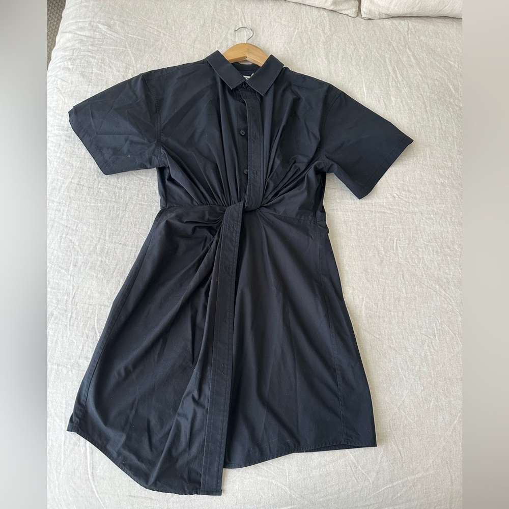 Black Alexander Wang twisted shirt dress
